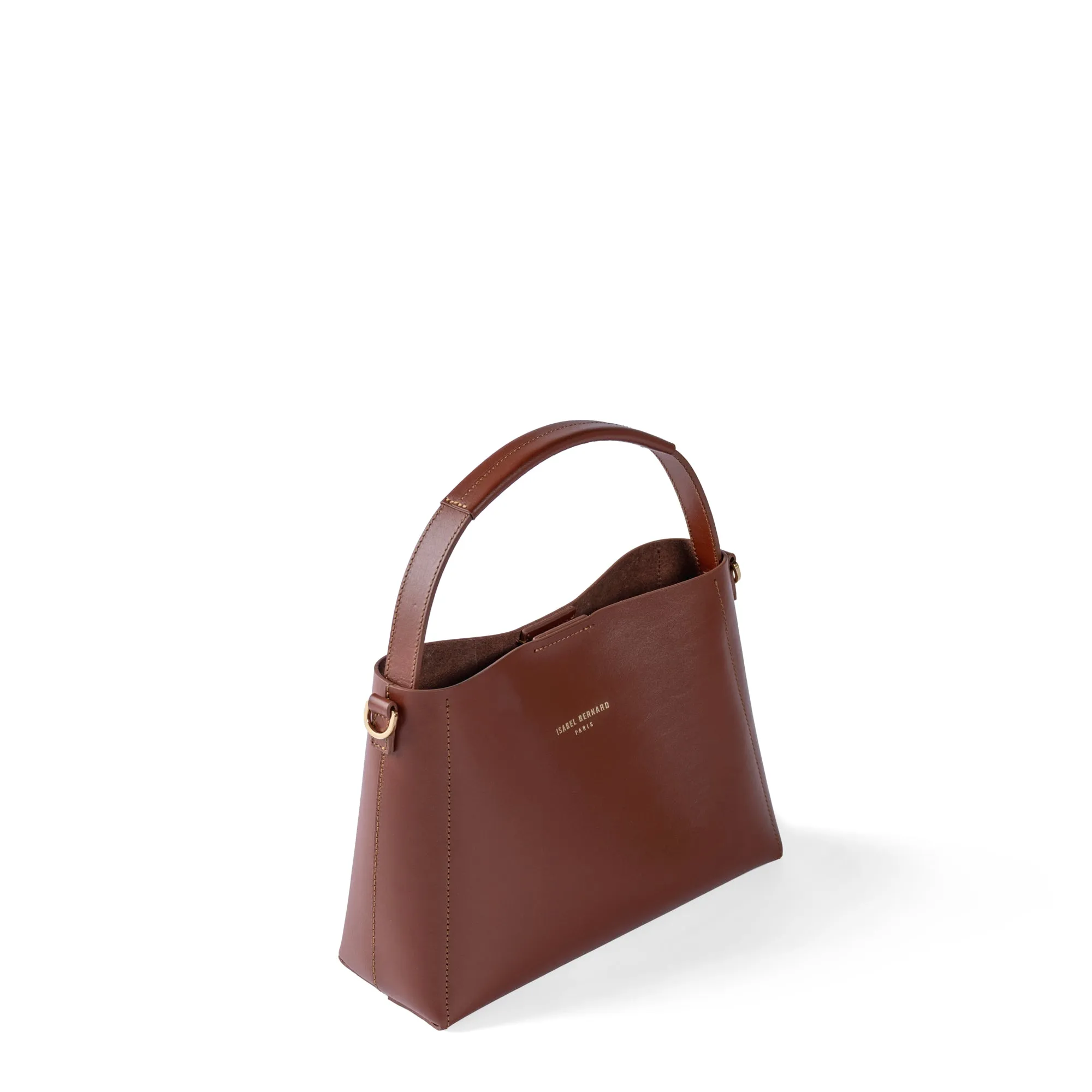 Montmartre Béatrice Midi cognac vegetable tanned leather handbag