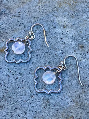 Moonstone Scroll Earring