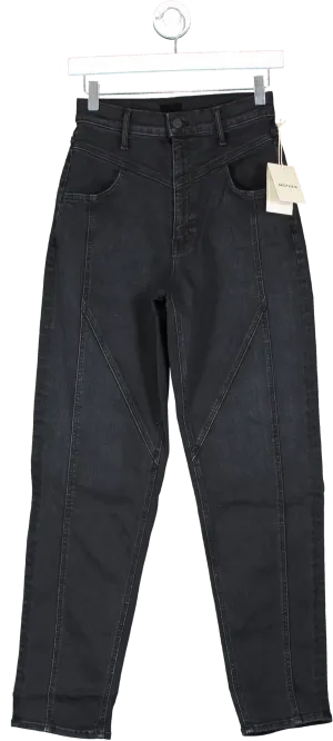 Mother Black High Waisted Pointy Study Nerdy jeans UK 6