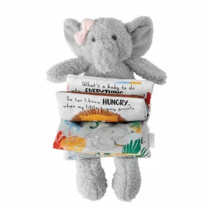 Mud Pie Plush Reading Pal - Pink Elephant