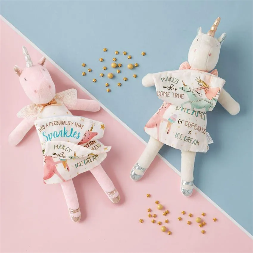 Mud Pie Plush Reading Pal - Unicorn