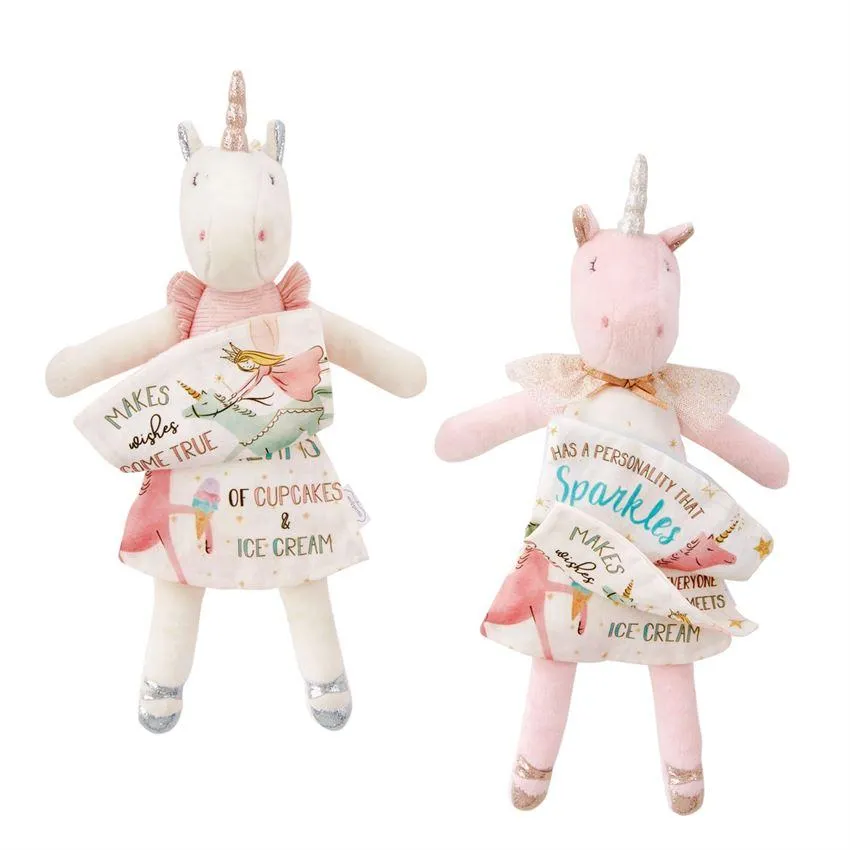Mud Pie Plush Reading Pal - Unicorn