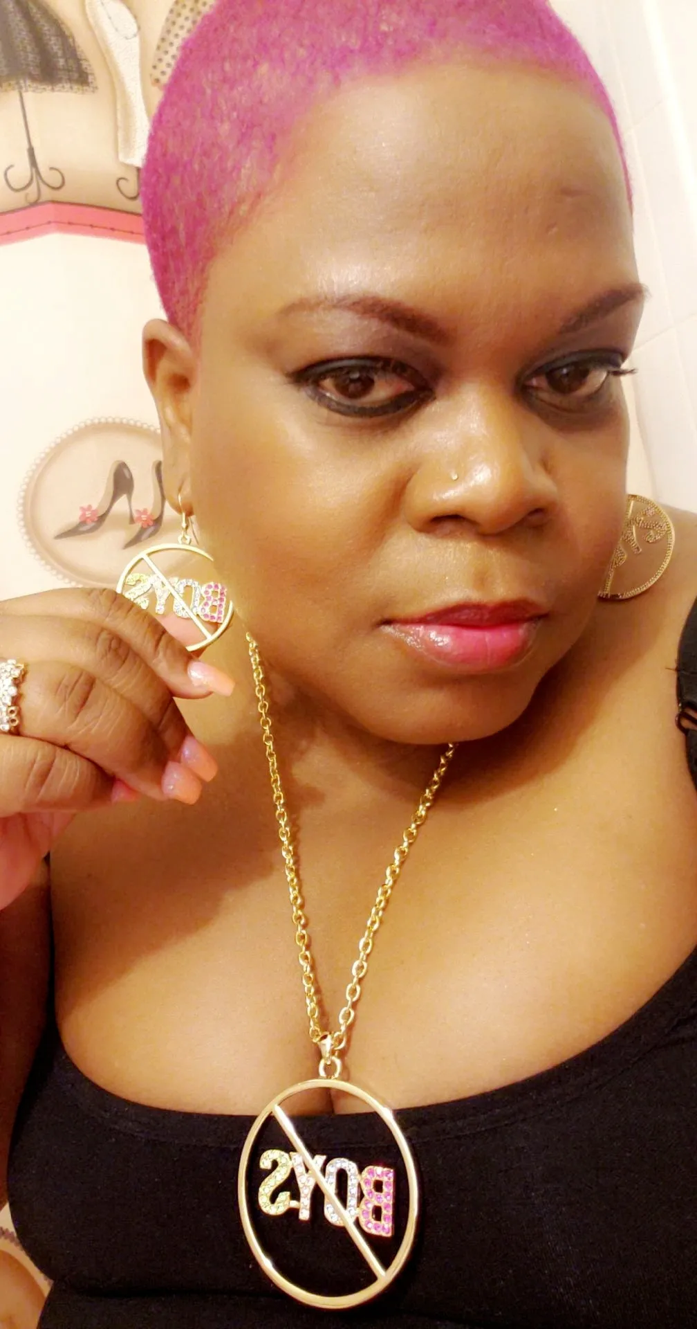 My Boys Lollipop Cut Out Fashion Studded Necklace
