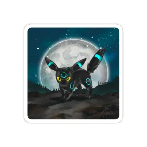 Mystical Shiny Umbreon Cat Sticker