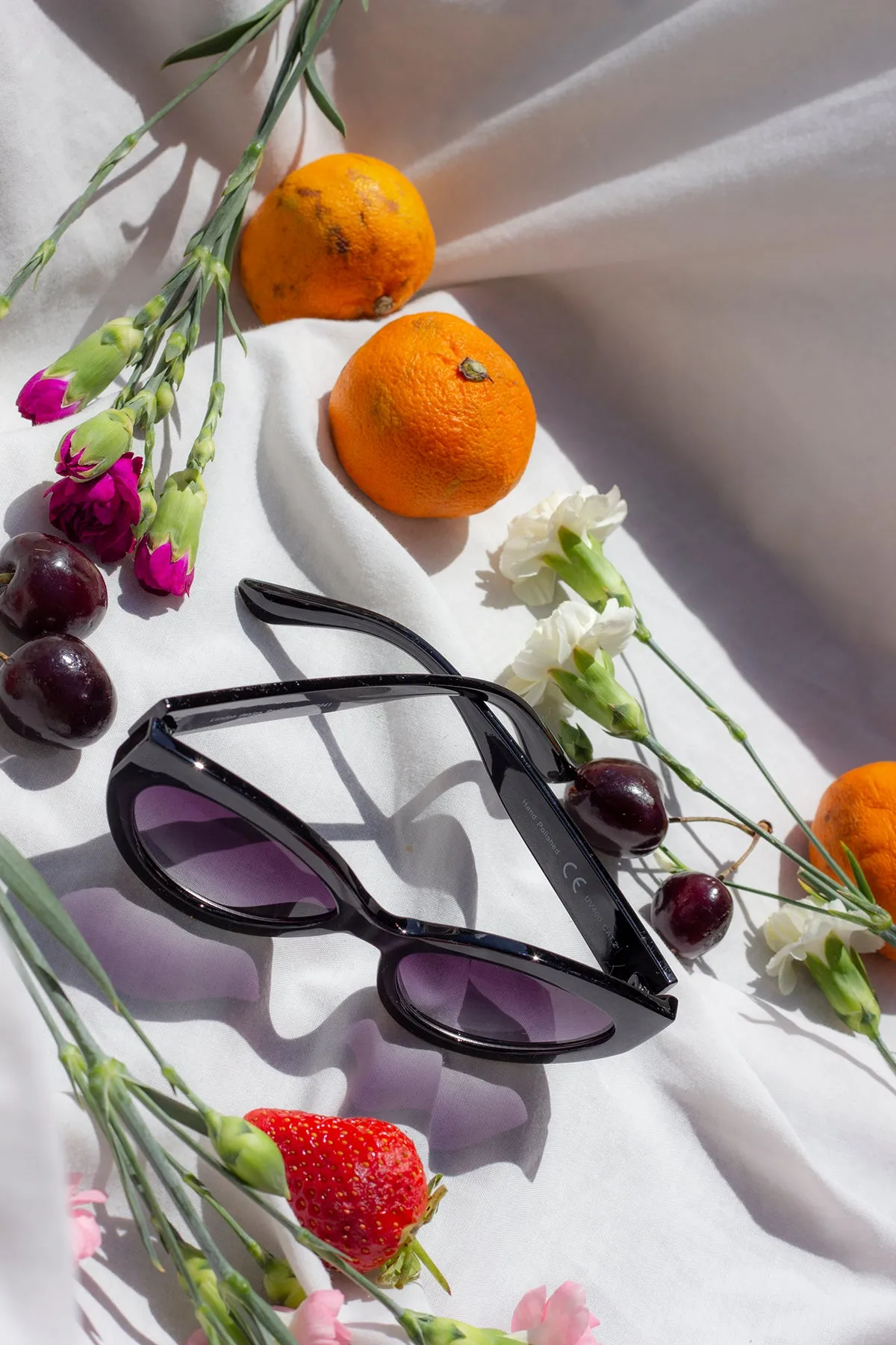 Narrow Oval Cat Eye Sunglasses