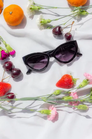 Narrow Oval Cat Eye Sunglasses
