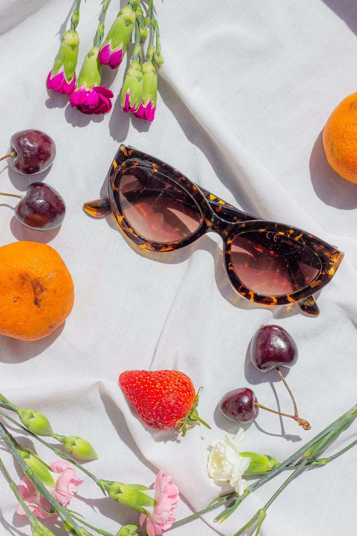 Narrow Oval Cat Eye Sunglasses