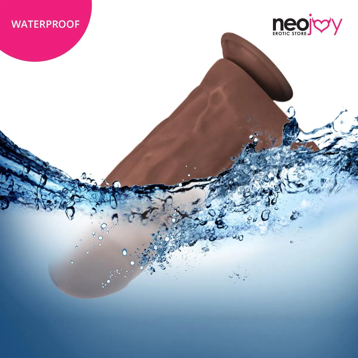Neojoy Biggest Bad Boy Dildo With Strap-On - Dong Gay Sex Toy - Brown - 28cm - 11 inch