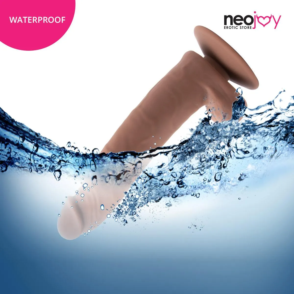 Neojoy - Bigshot Realistic Dildo With Strap-On Dong - Brown - 23.5cm - 9.3 inch