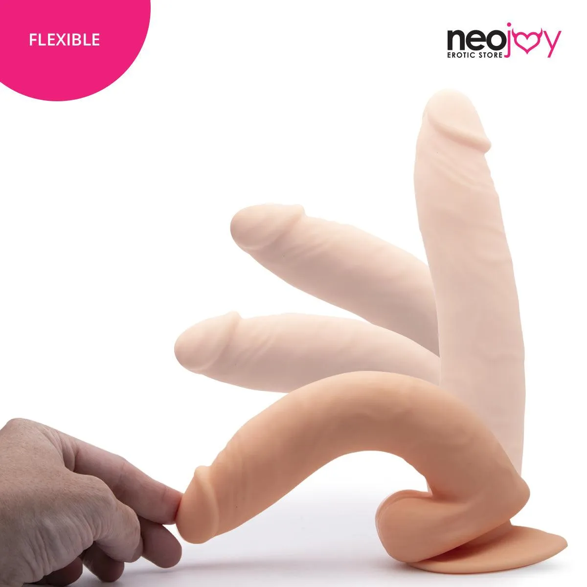 Neojoy - Bigshot Realistic Dildo With Strap-On Dong - Flesh - 23.5cm - 9.3 inch