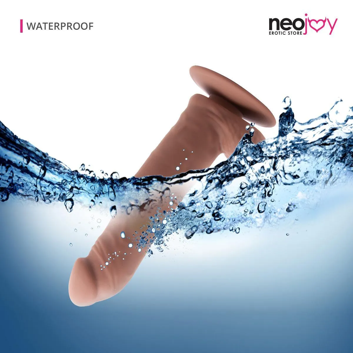 Neojoy - Daydream Premium Silicone Realistic Dildo Brown With Suction Cup 17.5cm - 6.8 inch