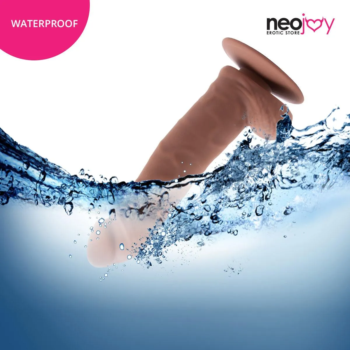 Neojoy - Daydream Realistic Dildo With Strap-On Dong - Brown - 22.3cm - 8.8 inch