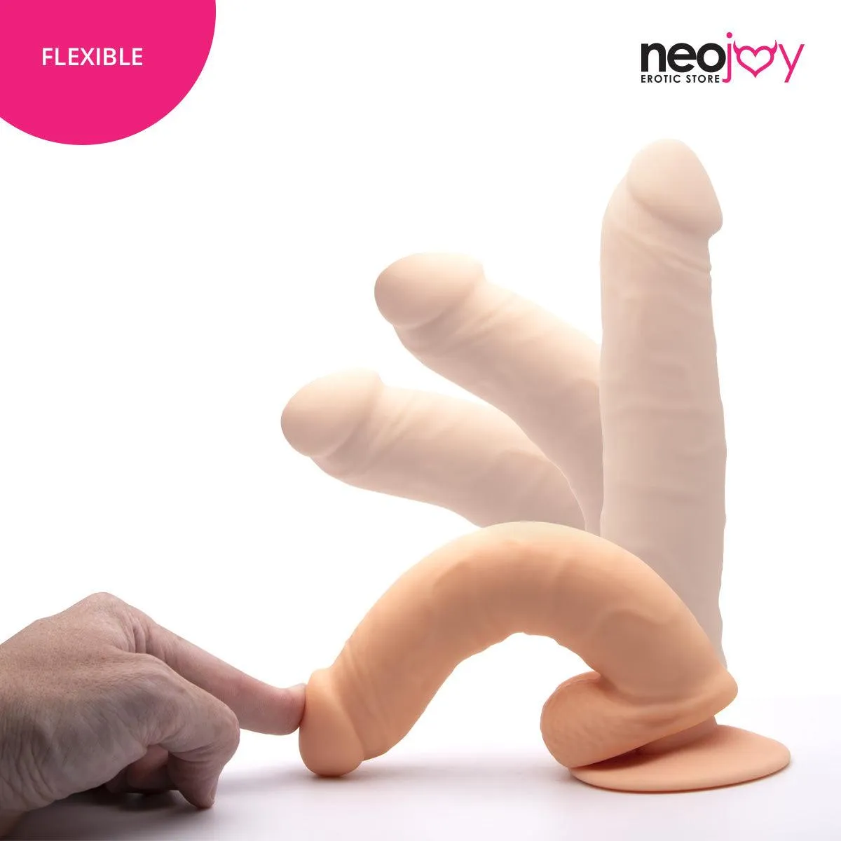 Neojoy - Daydream Realistic Dildo With Strap-On Dong Harness - Flesh - 22.3cm - 8.8 inch