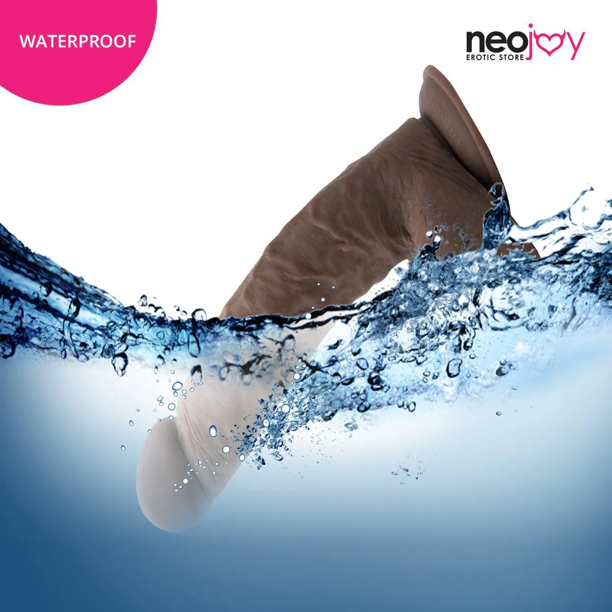 Neojoy - Girthy Lover Dildo With Strap-On Dong - Brown - 25cm - 9.8 inch