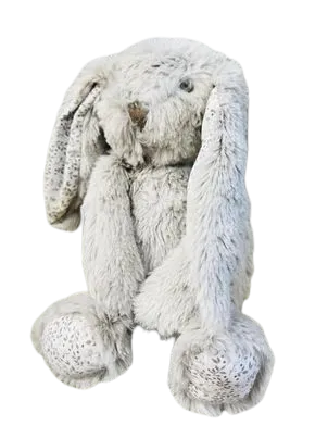 NEW 12" BOUCHARA Seated Grey Plush Bunny
