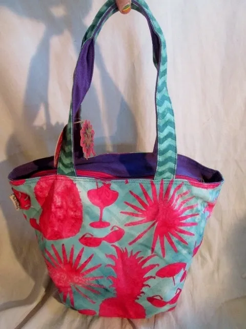 NEW NWT PAUL BRENT SUN N SAND Batik Tote Satchel Carryall Bag SUMMER PARTY