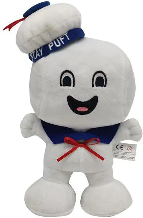 New Stay Puft Marshmallow Man Plush Doll Ghosl Hunter Slimer Plush Toy Gift Animal Stuffed Plushies Pillow (White)