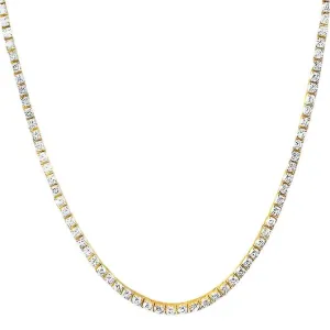 NG4458 18" 14K Gold Plated Shiny Tennis Chain