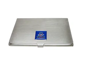 North Dakota State Flag Pendant Business Card Holder