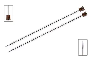 Nova Platina Single Point Straight Needles 10"