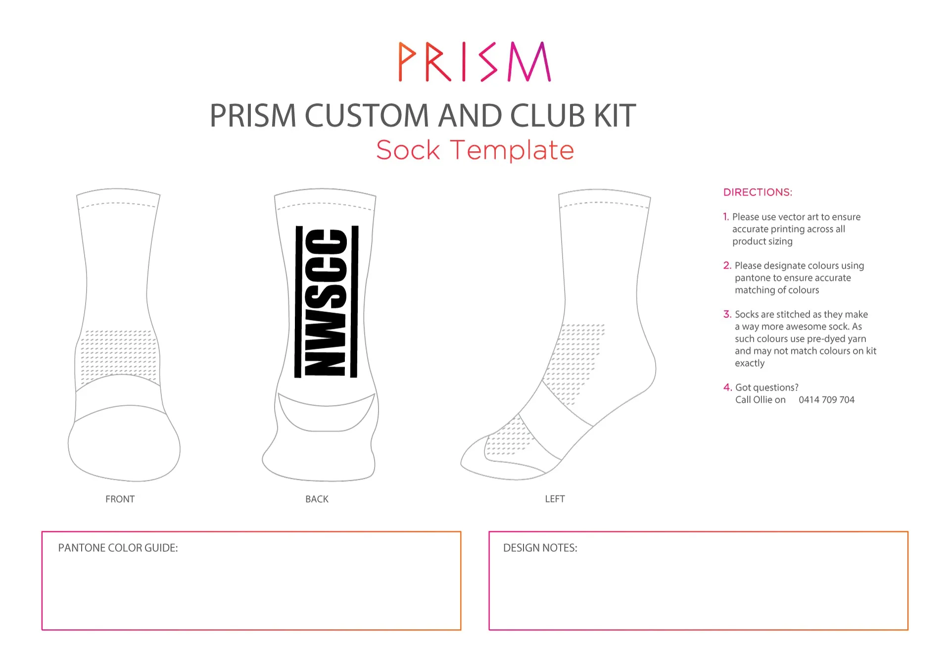 NWSCC White Sock Black Logo