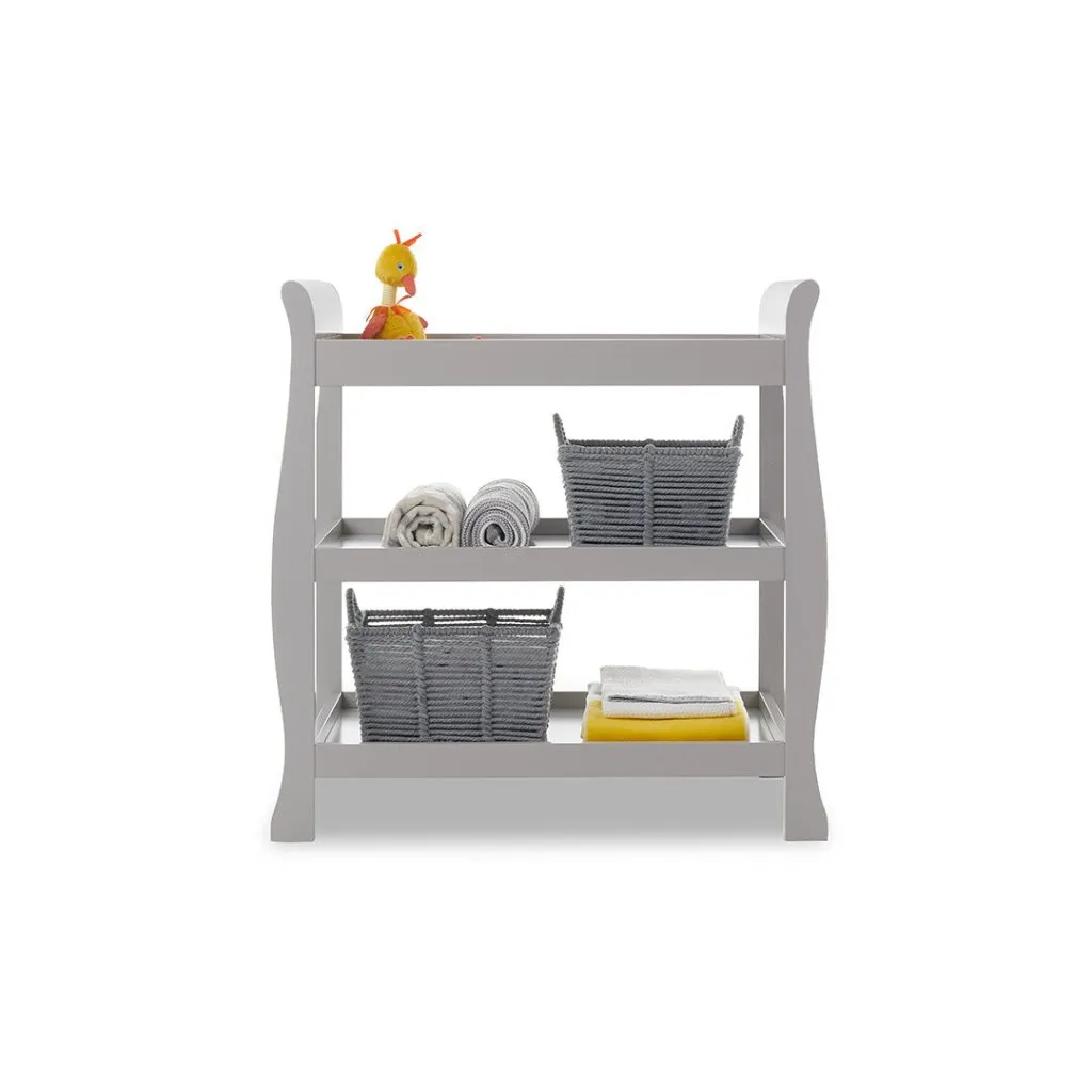 OBABY Stamford Space Saver Sleigh 3 Piece Room Set - Warm Grey