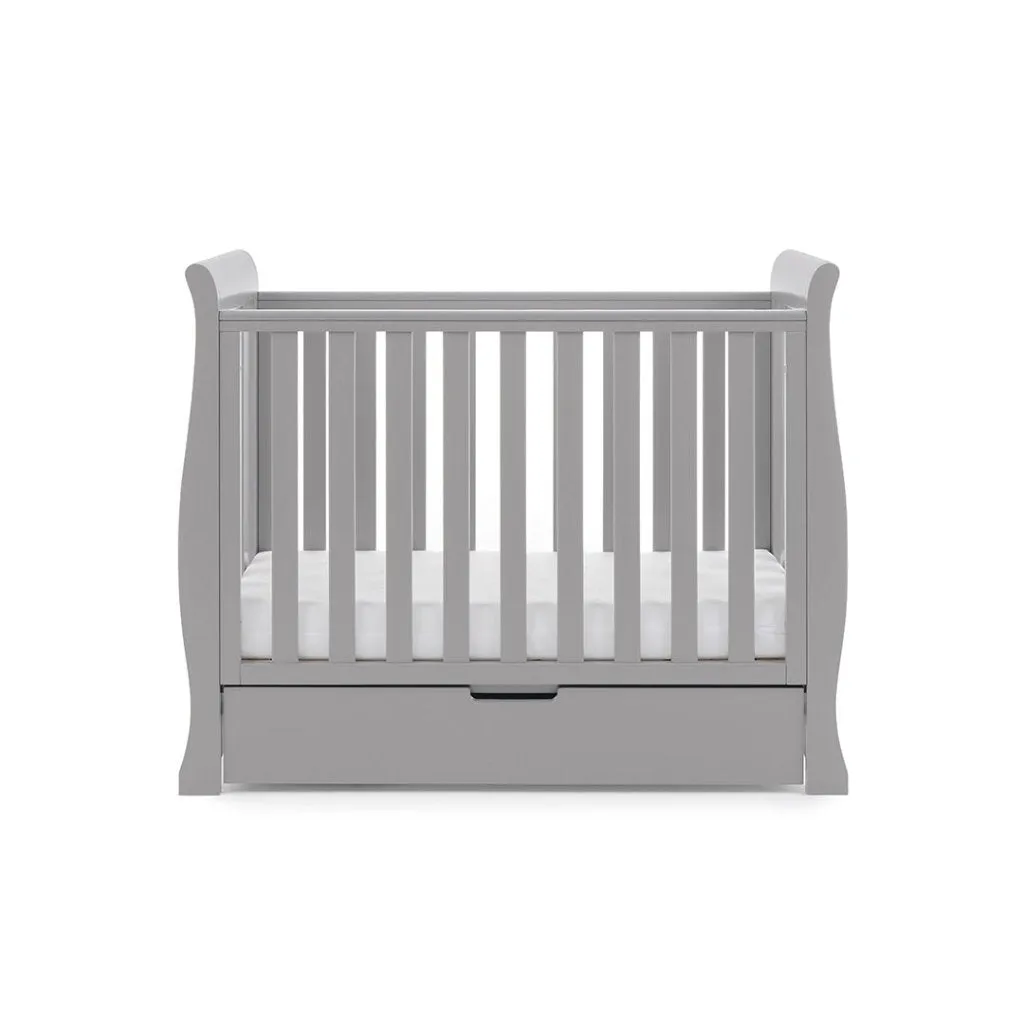 OBABY Stamford Space Saver Sleigh 3 Piece Room Set - Warm Grey