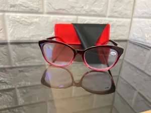 Ombre Fashion Blue Light Readers - Red/Floral Band -  2.50
