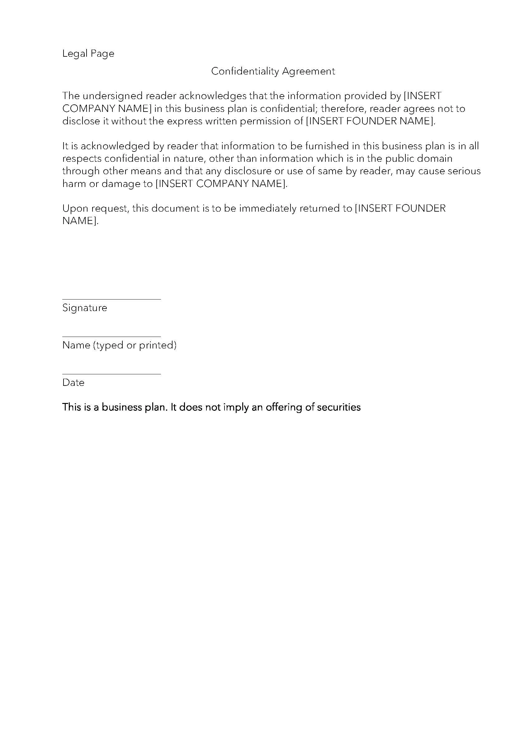 Online Marketplace Business Plan Template