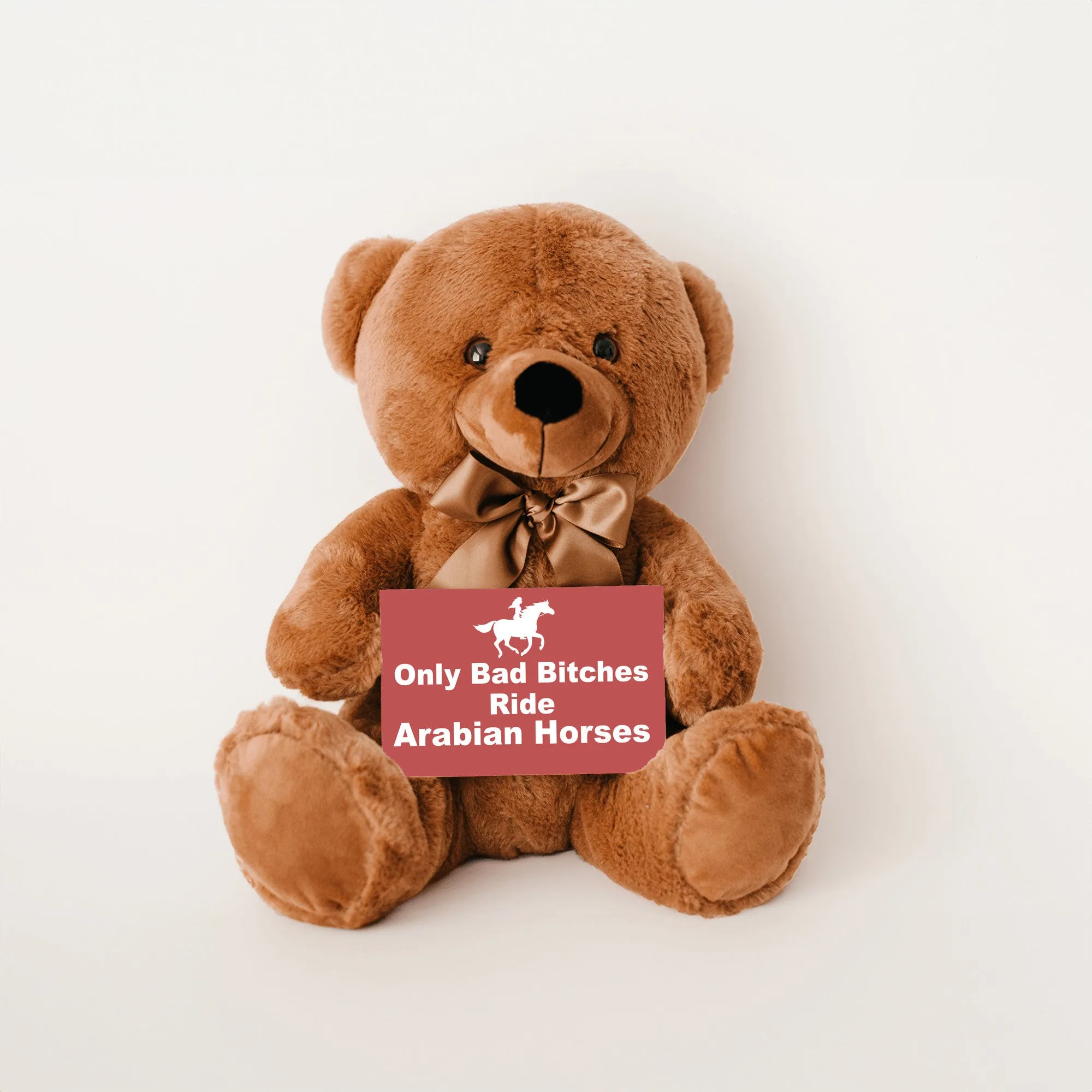 Only Bad Bitches Ride Arabians Teddy Bear with Message Card - PRICE INCLUDES FREE SHIPPING