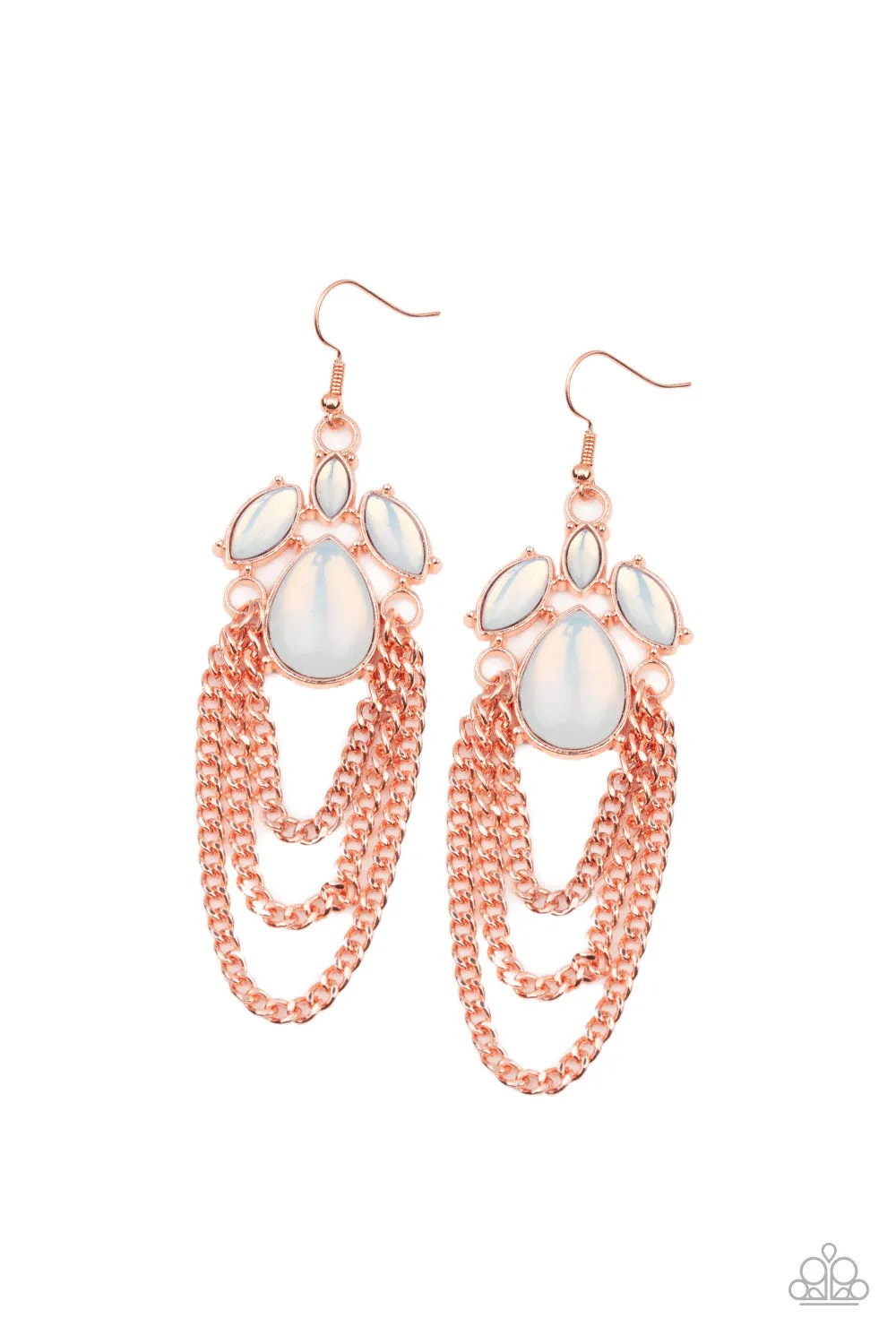 Opalescence Essence - Copper Paparazzi Earrings