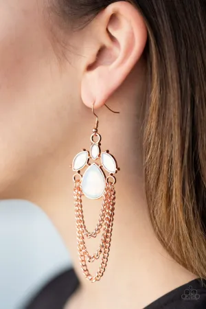 Opalescence Essence - Copper Paparazzi Earrings