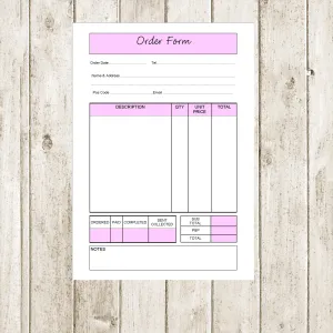 ORDER BOOK - A5 SPIRAL BOUND WITH 60 PAGES