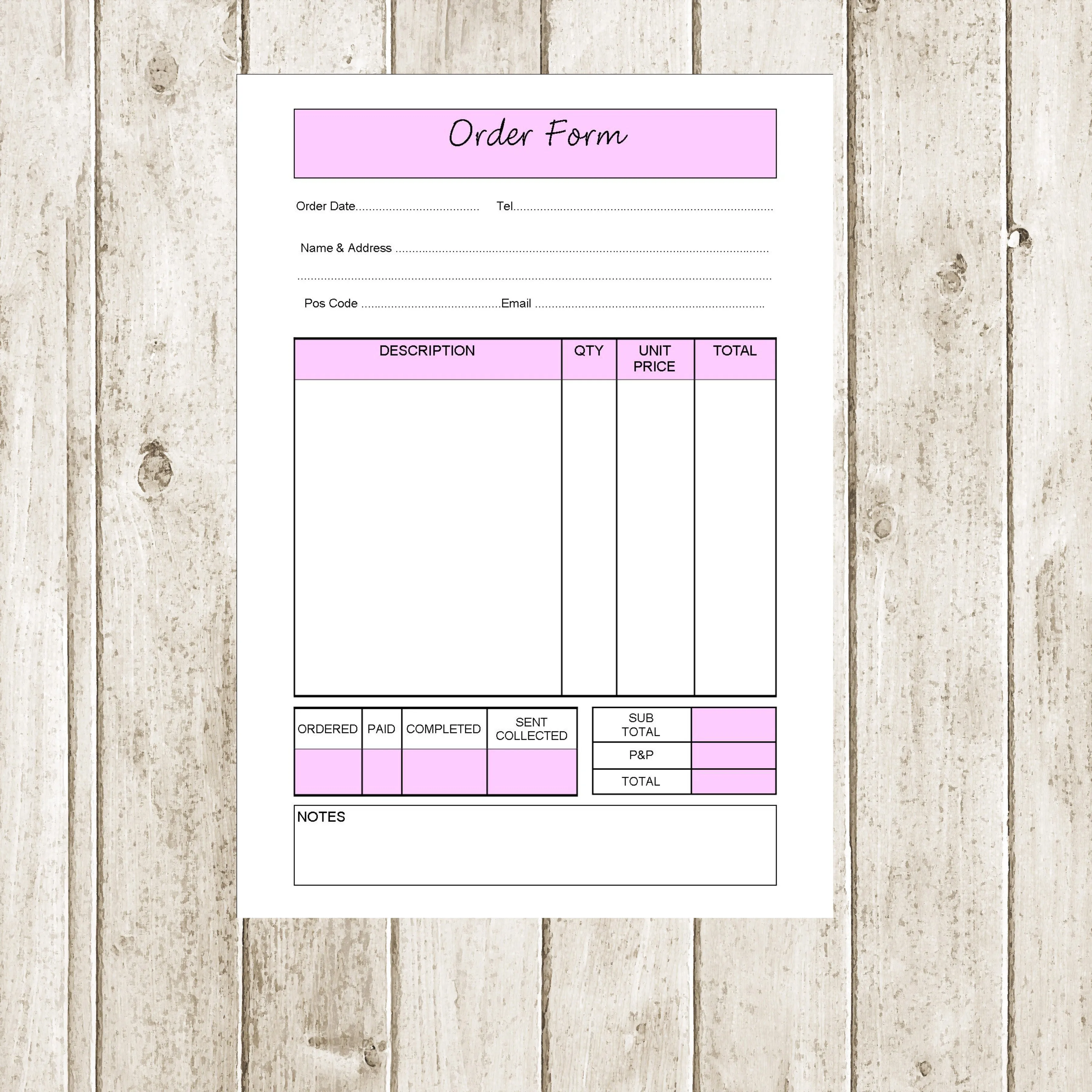 ORDER BOOK - A5 SPIRAL BOUND WITH 60 PAGES