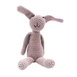Organic My First Bunny Rattle, Taupe