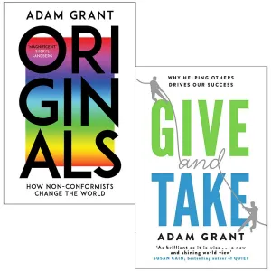 Originals How Non-conformists, Give and Take Why Helping Others by By Adam Grant 2 Books Collection Set