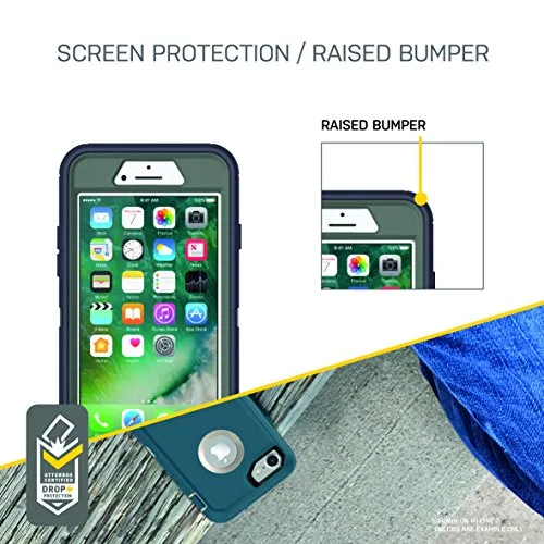 OTTERBOX DEFENDER SERIES Case for iPhone SE (2nd Gen - 2020) & iPhone 8/7 (NOT PLUS) - Retail Packaging - BIG SUR (PALE BEIGE/CORSAIR)