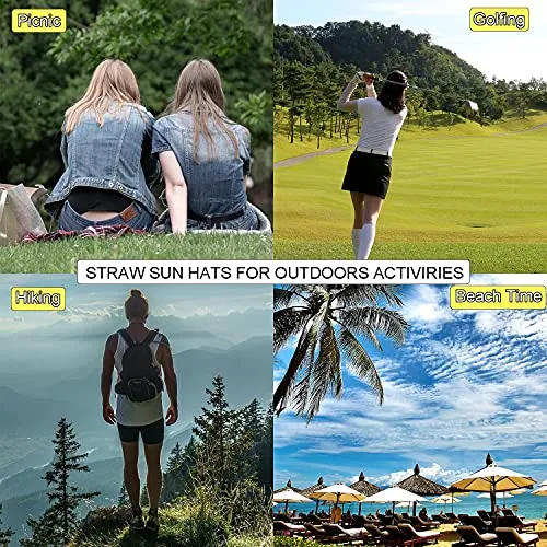 Outrip Straw Sun Visor Hat