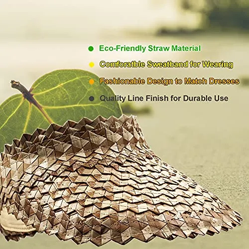 Outrip Straw Sun Visor Hat