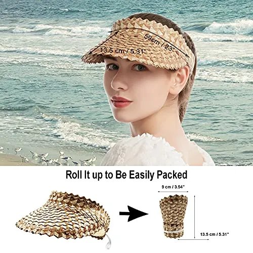 Outrip Straw Sun Visor Hat