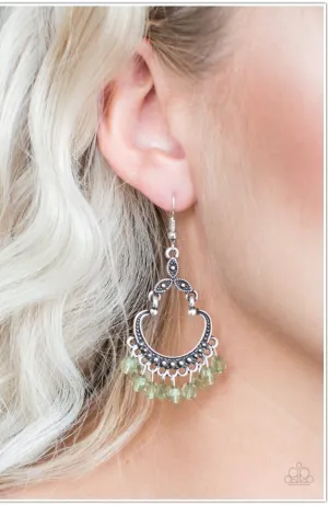 Paparazzi Babe Alert - Green Earrings