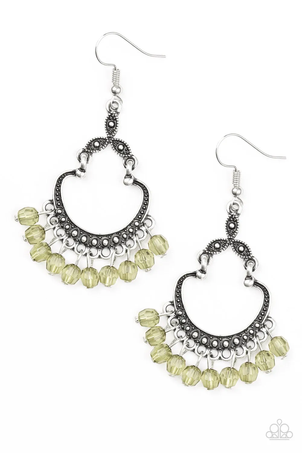 Paparazzi Babe Alert - Green Earrings