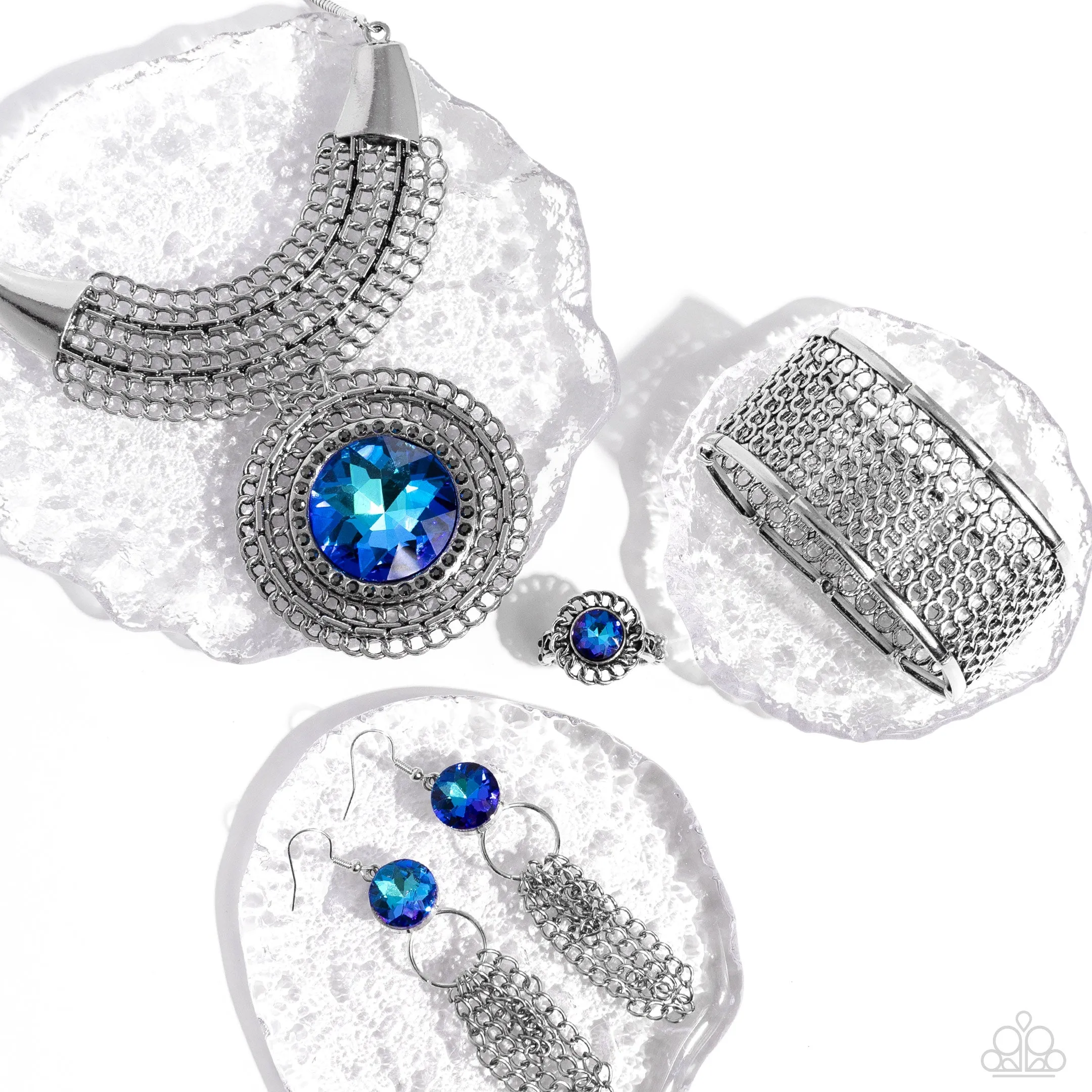 Paparazzi - Fashion Fix - Magnificent Musings - Excalibur Extravagance Blue -Complete Trend Blend