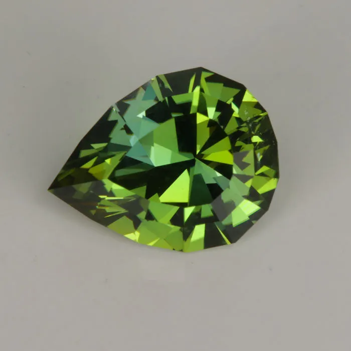 Pear Shape Brilliant Cut Green Fancy Tanzanite 3.91 Carats