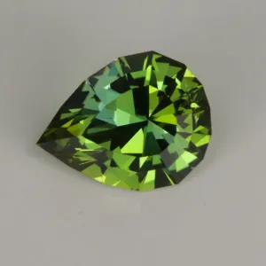 Pear Shape Brilliant Cut Green Fancy Tanzanite 3.91 Carats