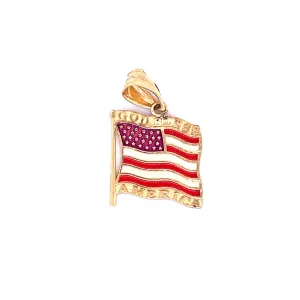 Pendant USA Flag Enameled 42075