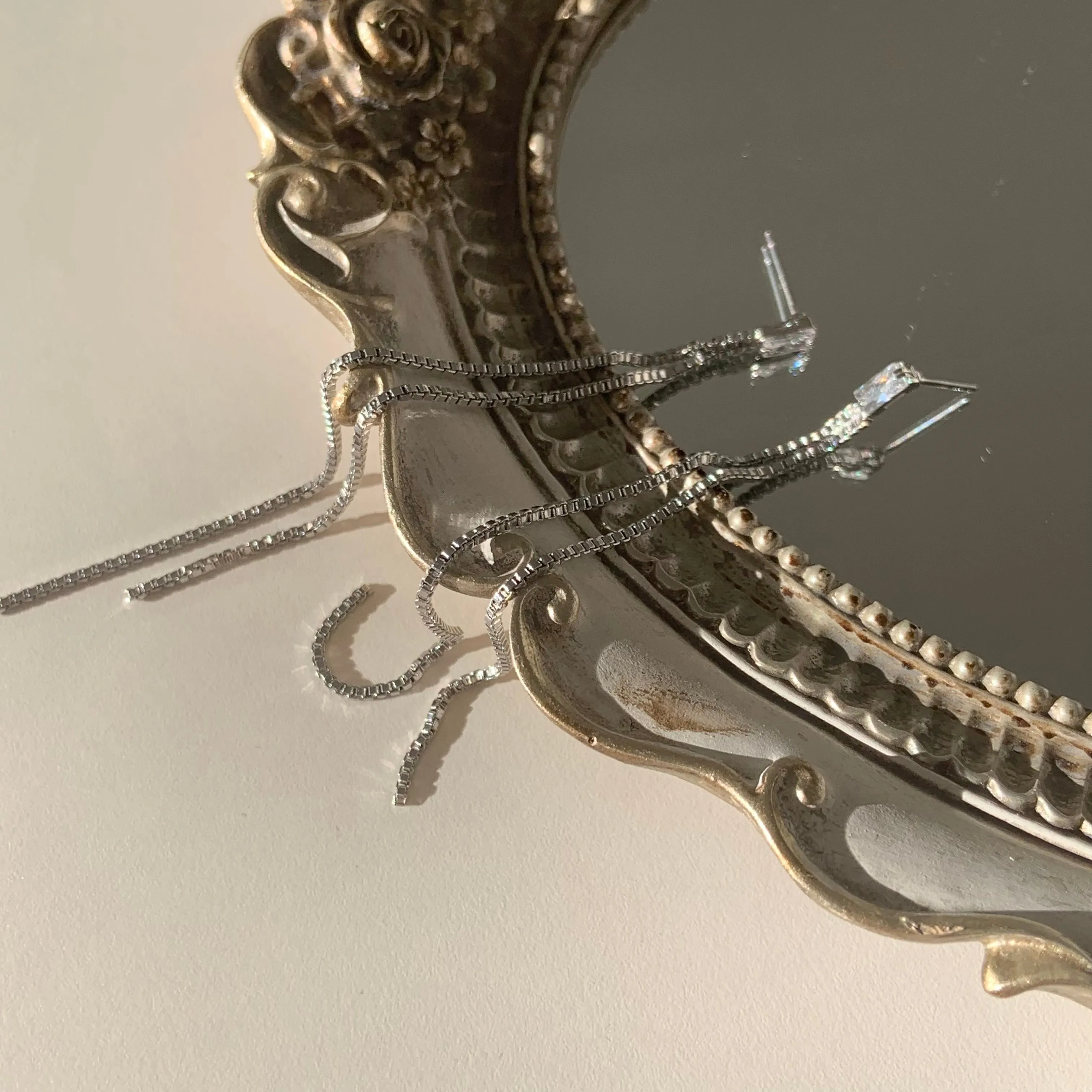 Penelope's Shiny Cubic Long Chain Earrings