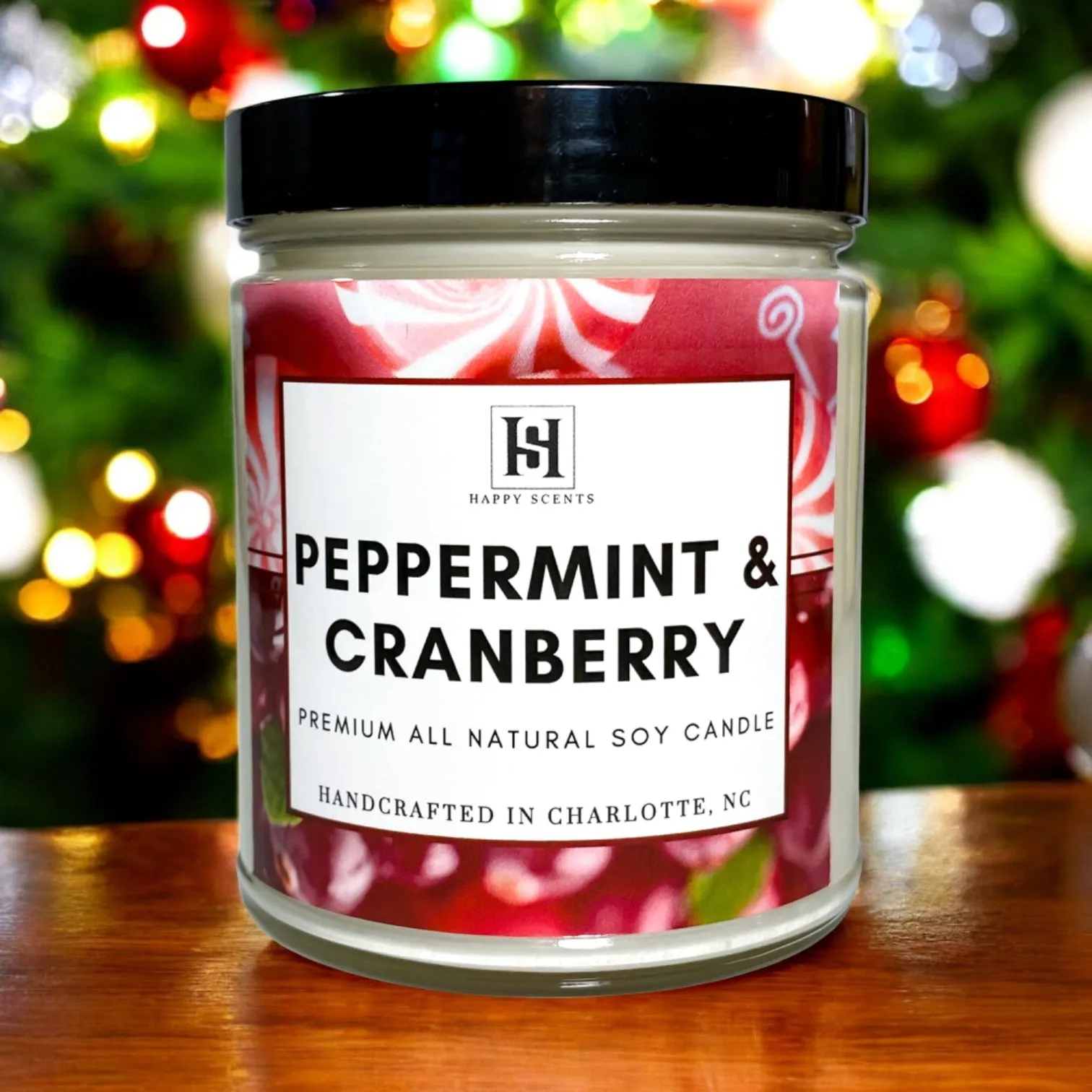Peppermint & Cranberry Jar Candle