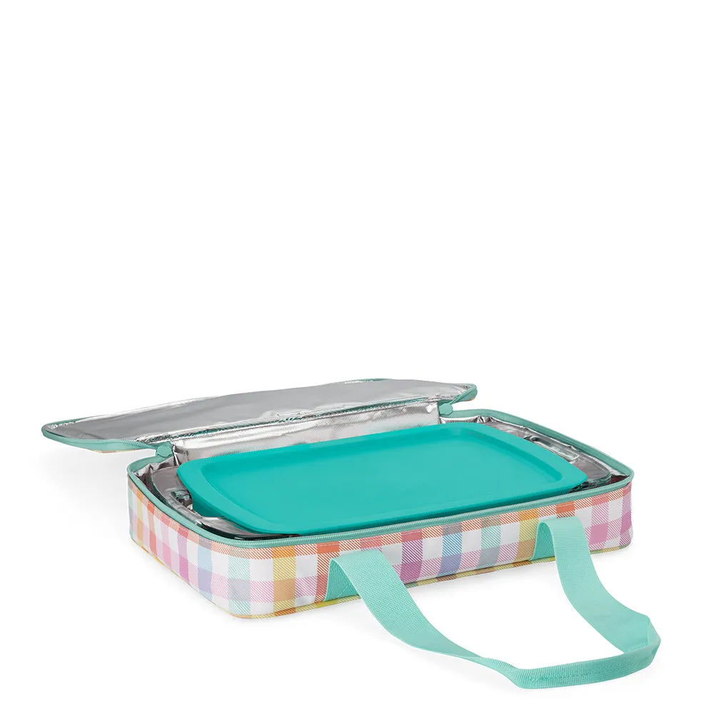 Personalized Casserole Carrier - Swig Dishi - Pretty in Plaid - Monogrammed Dish Tote