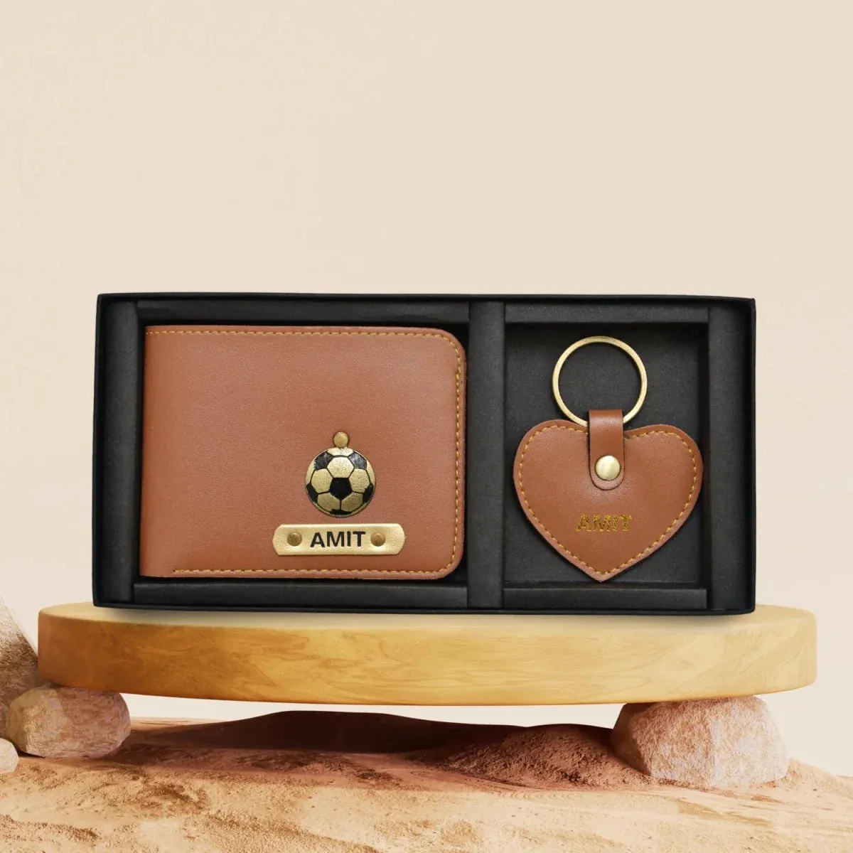 Personalized Men's Valentine Special Combo (2 pcs) - Tan